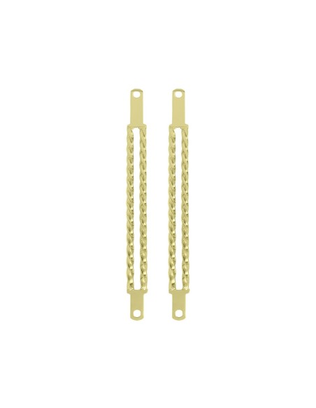 20 Double Square Twisted Spring Fork Bars Gold.